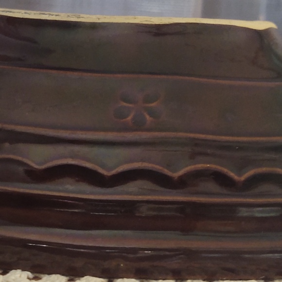 Vintage MAR-CREST Ovenproof Stoneware Pottery Bowl, Daisy Dot Pattern - Picture 9 of 11